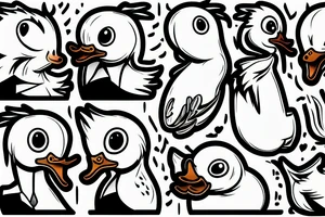 Duck in suit tattoo idea