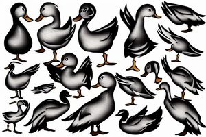 Duck in suit tattoo idea