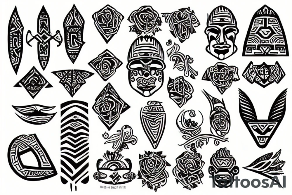 Symbols of stoic values tattoo idea