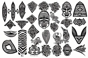 Symbols of stoic values tattoo idea