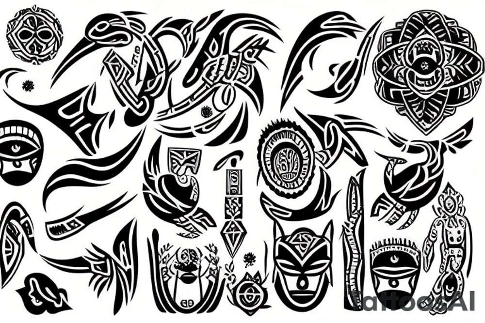 Symbols of stoic values tattoo idea