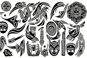 Symbols of stoic values tattoo idea