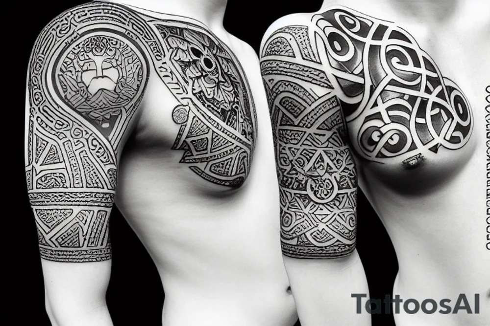Symbols of stoic values tattoo idea