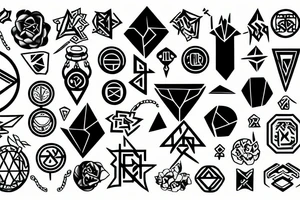Symbols of stoic values tattoo idea