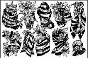 Bumblebee with a scarf tattoo idea