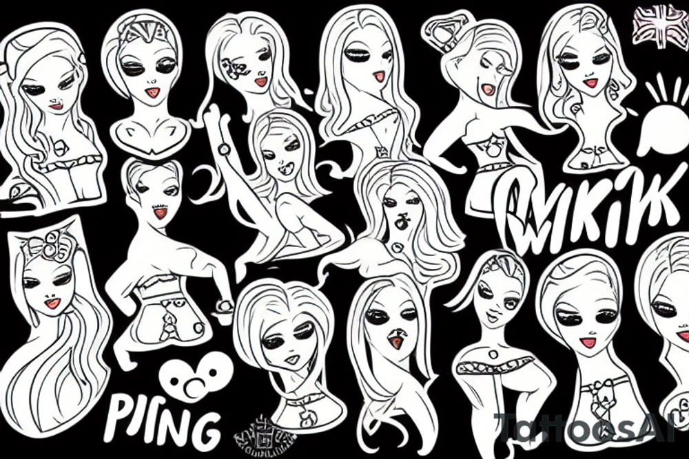 Wiking pinnupgirl tattoo idea