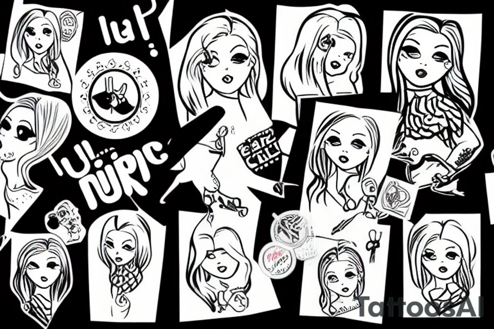 Wiking pinnupgirl tattoo idea