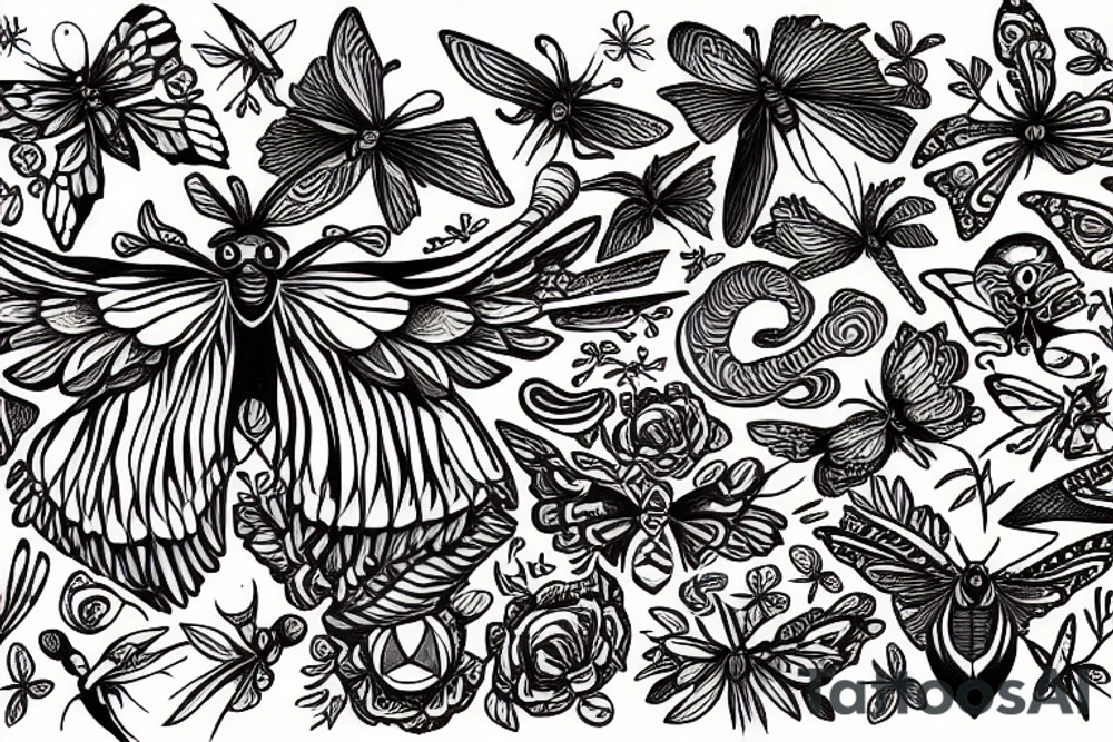 a moth that likes rainbows tattoo idea