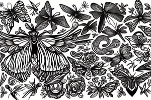 a moth that likes rainbows tattoo idea