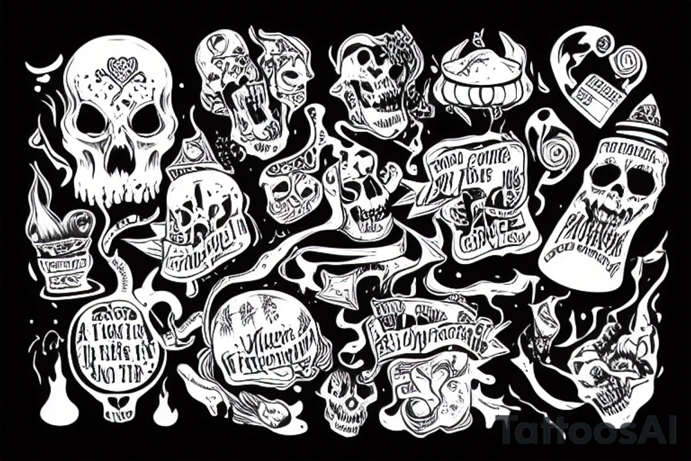 a potion filled with horrible things tattoo idea