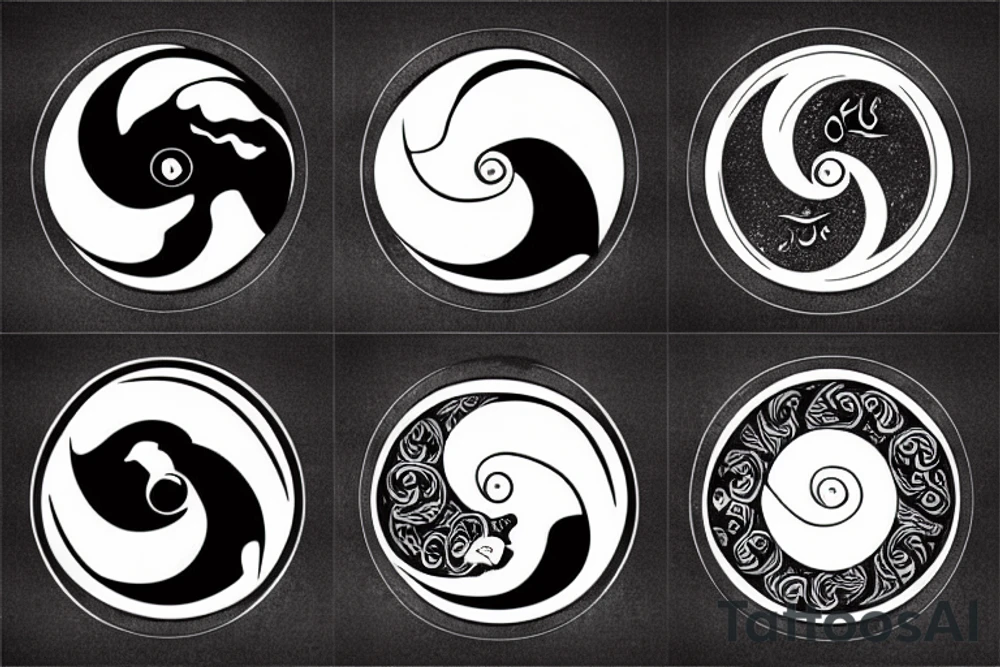 ying-yang moon tattoo idea