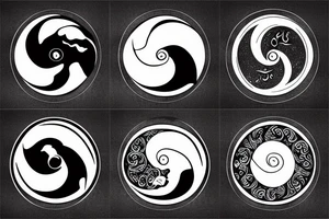 ying-yang moon tattoo idea