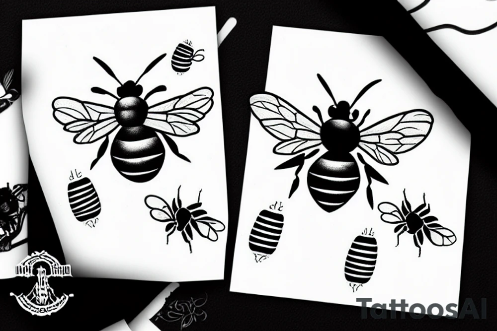 Bee and Honeycomb tattoo idea