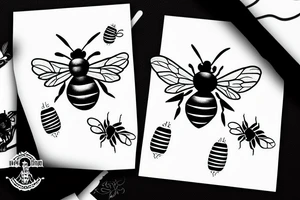 Bee and Honeycomb tattoo idea