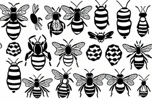 Bee and Honeycomb tattoo idea