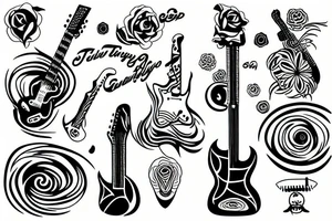 Trippy Guitar tattoo idea