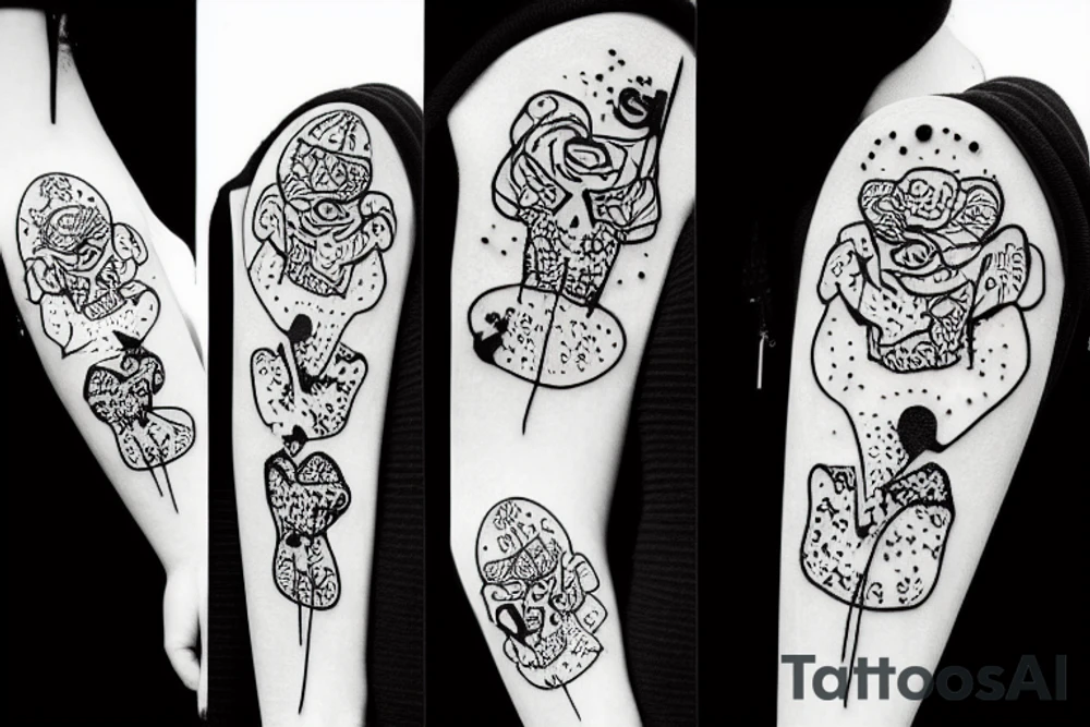 some crazy grafti style whit ice cream tattoo idea