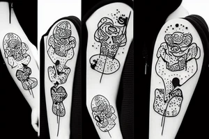 some crazy grafti style whit ice cream tattoo idea