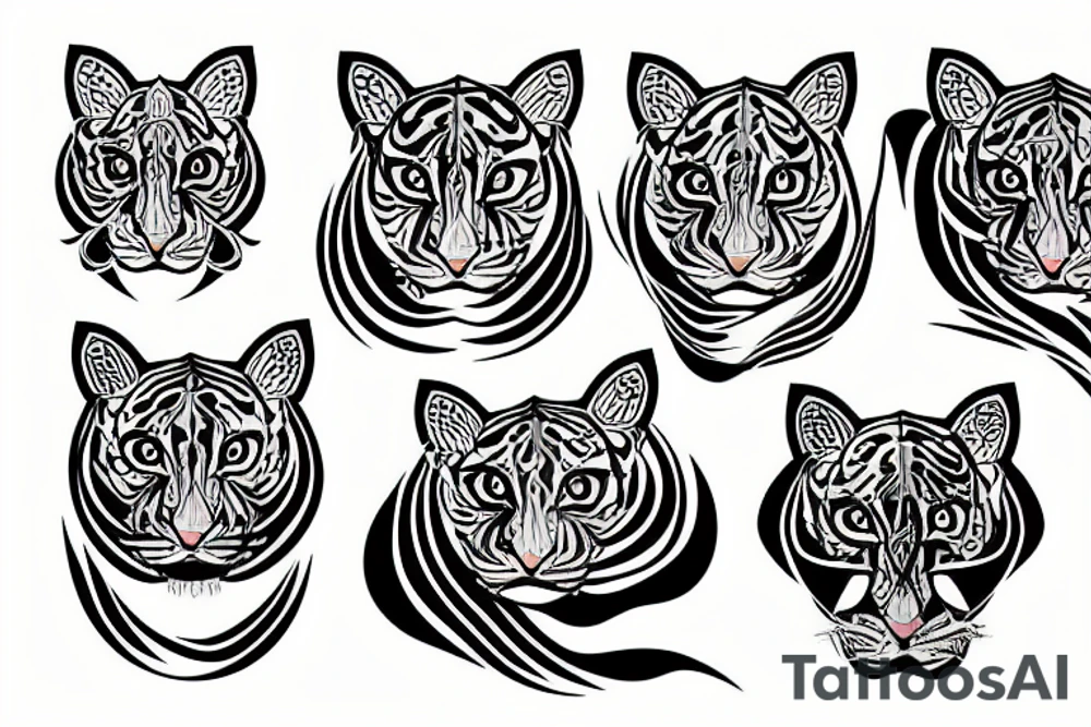 Lily tiger tattoo idea
