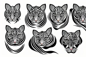 Lily tiger tattoo idea