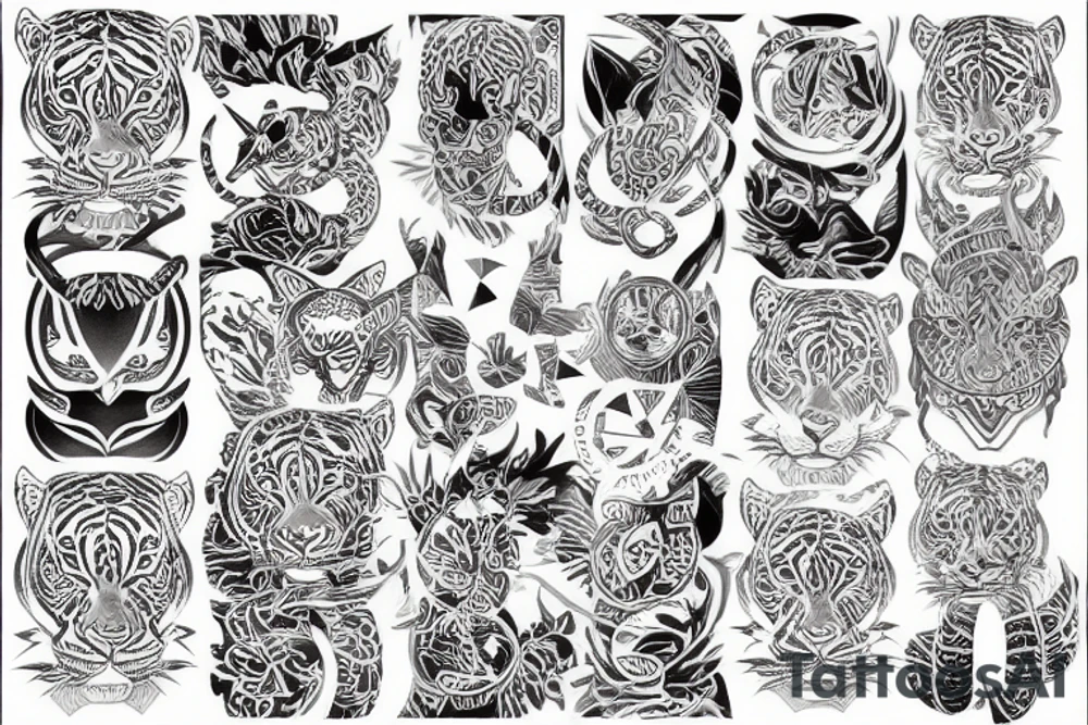 Lily tiger tattoo idea