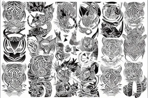 Lily tiger tattoo idea