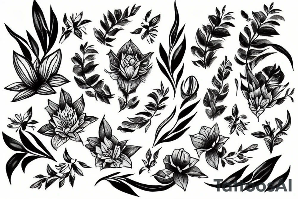 Lily tiger tattoo idea