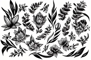 Lily tiger tattoo idea