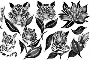 Lily tiger tattoo idea