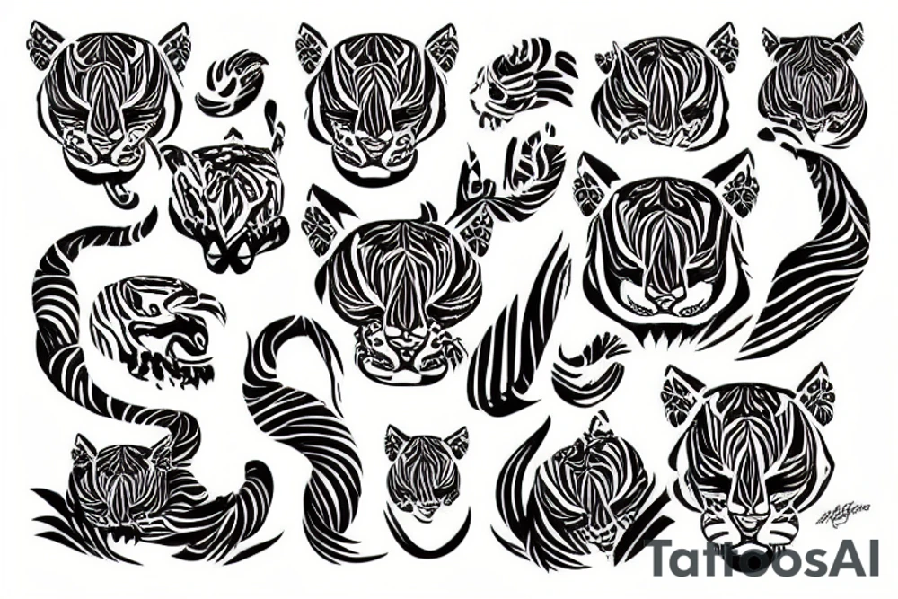 Lily tiger tattoo idea