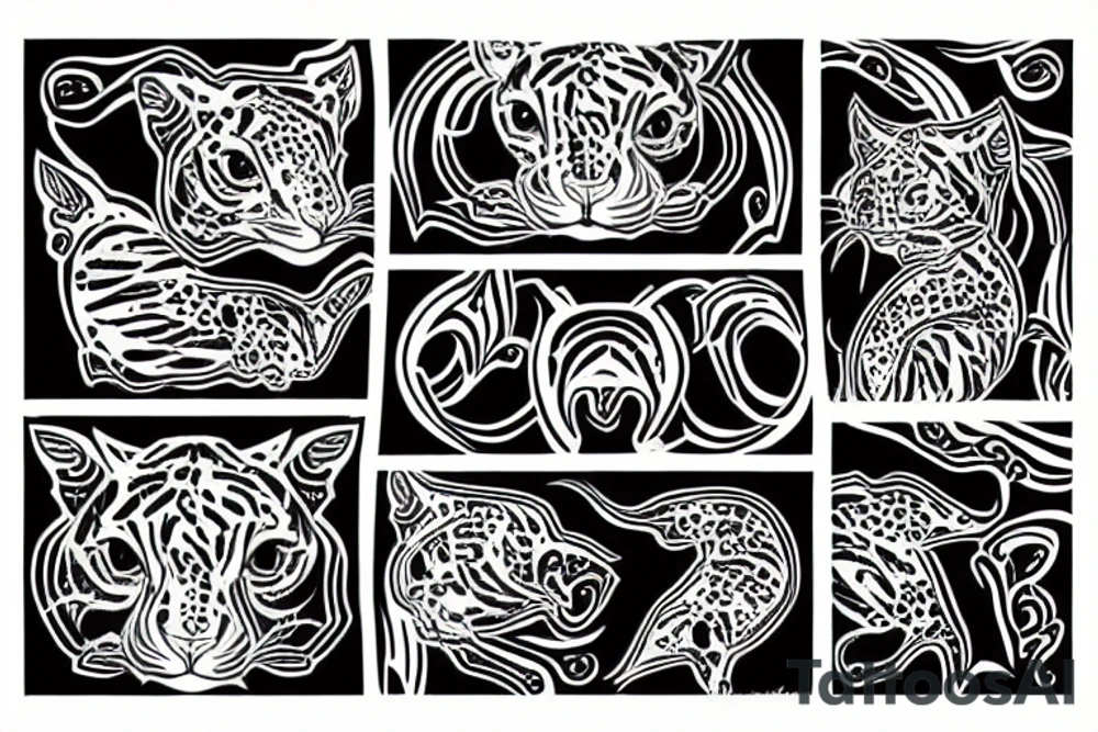 Lily tiger tattoo idea