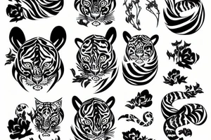 Lily tiger tattoo idea