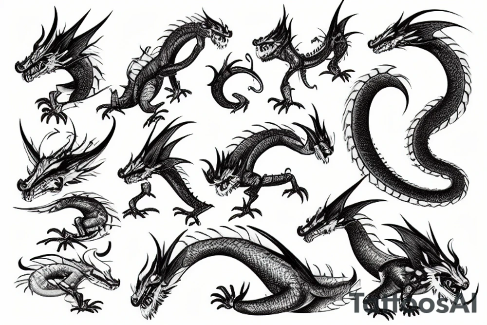 Nerdy dragon tattoo idea