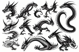 Nerdy dragon tattoo idea
