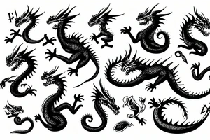 Lazy dragon tattoo idea