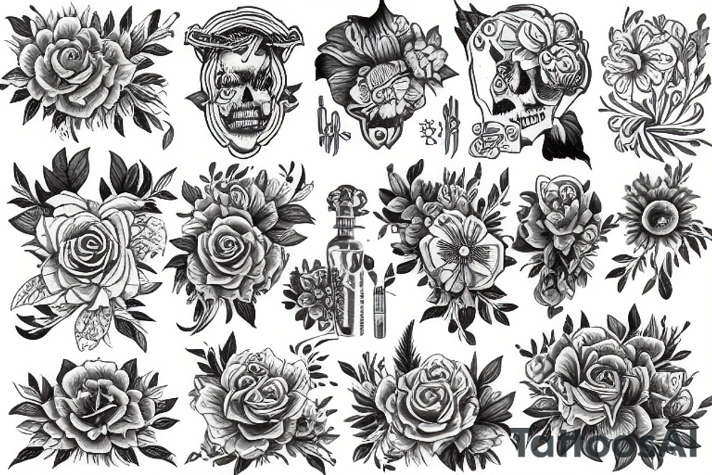 Floral tattoo idea