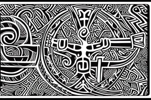 Maori Tattoo with a cross tattoo idea