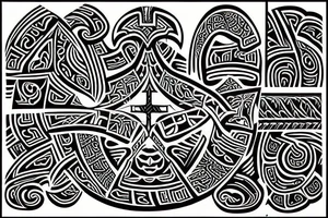 Maori Tattoo with a cross tattoo idea