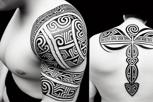 Maori Tattoo with a cross tattoo idea