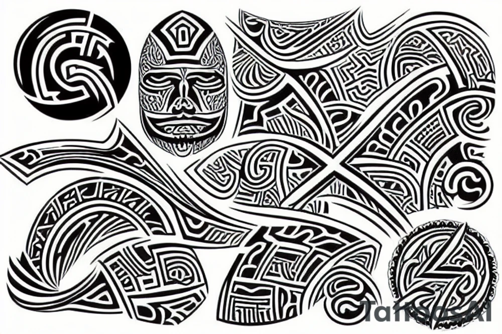Maori Tattoo with a cross tattoo idea