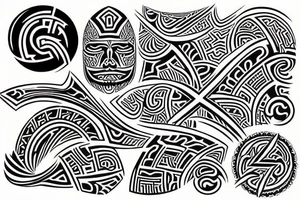 Maori Tattoo with a cross tattoo idea
