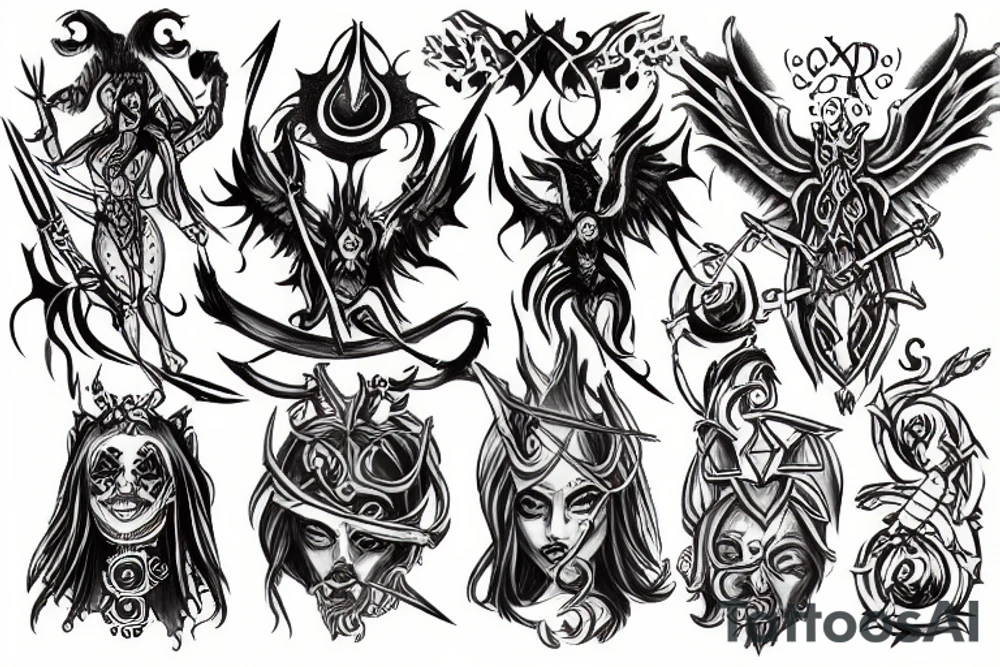 slaanesh symbol tattoo idea