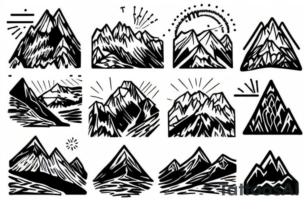a mountain peak tattoo idea