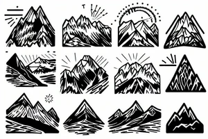 a mountain peak tattoo idea