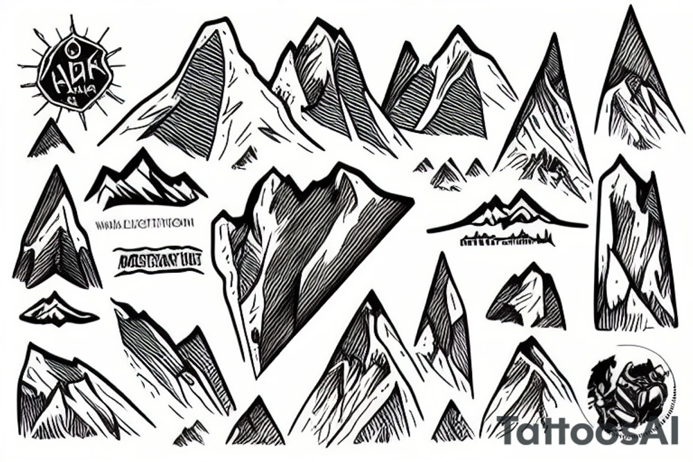 a mountain peak tattoo idea