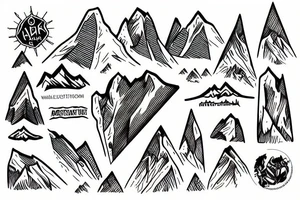 a mountain peak tattoo idea