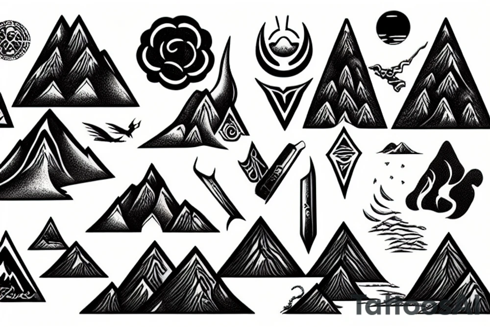 a mountain peak tattoo idea
