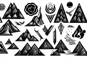 a mountain peak tattoo idea