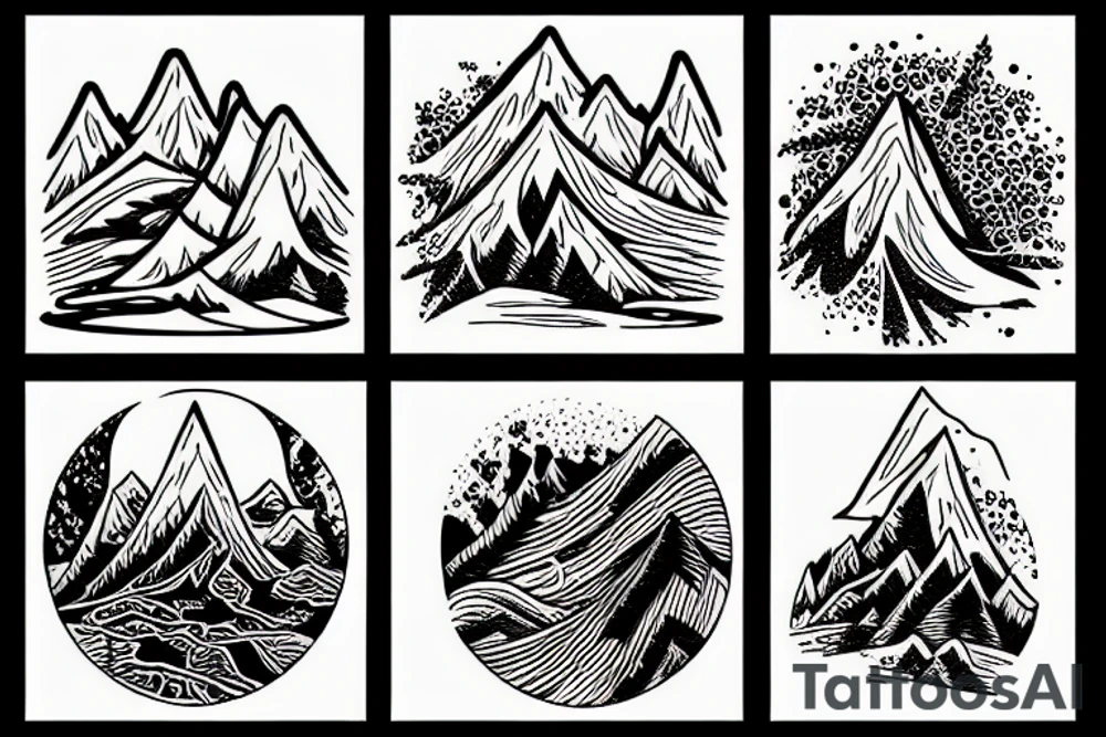 a mountain peak tattoo idea