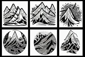 a mountain peak tattoo idea